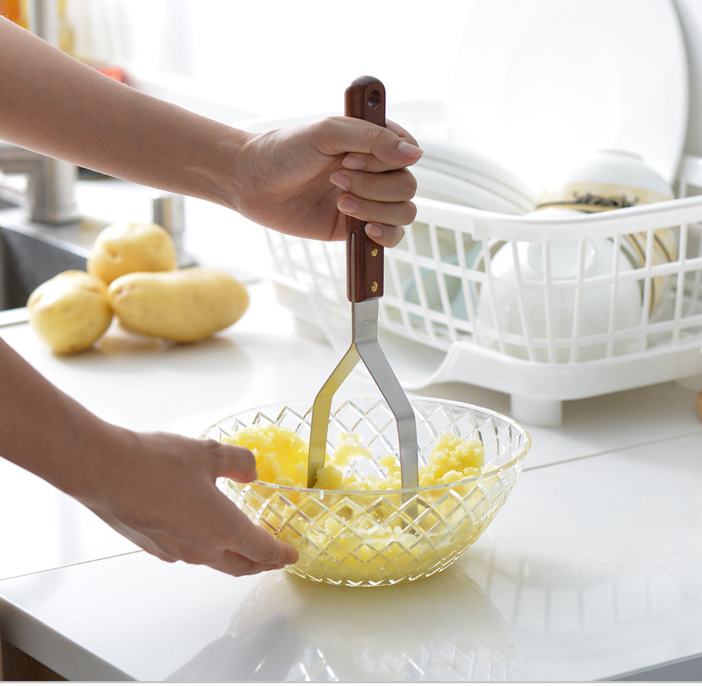 Potatoes Masher Stainless Steel Manual  Non Stick Handle Kitchen Tool Potato Press For Baby Food Smasher Fruit Pumpkin
