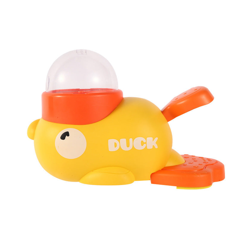 Enhance your dog's mealtime with this interactive puzzle feeder featuring a playful cartoon duck design