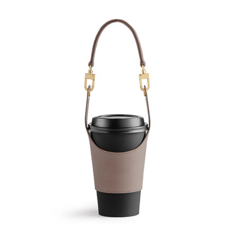 Leather Portable Cup Cover Tea Cup Heat Insulation Hot Bag